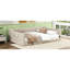 Lit de jour double TG en velours beige avec rangement latéral - moderne et chic pour la chambre à coucher, le salon sans sommier, assemblage facile, pièce pratique et élégante, ressorts de chambre à coucher, instructions simples-734026652