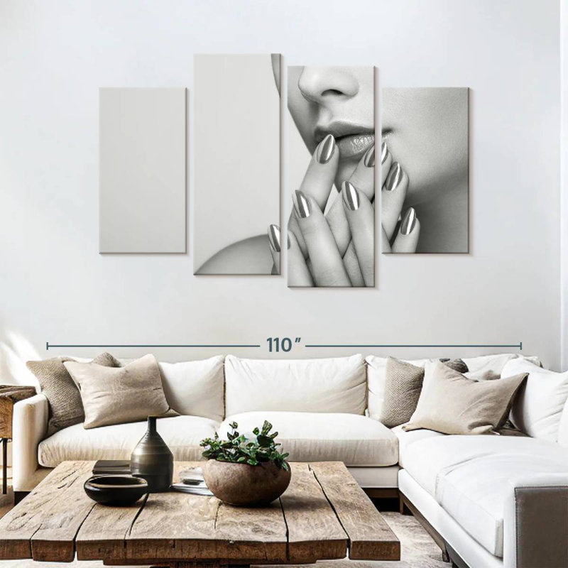 Shuttleworth Gray Portrait Female Nails, 54" H x 84" W