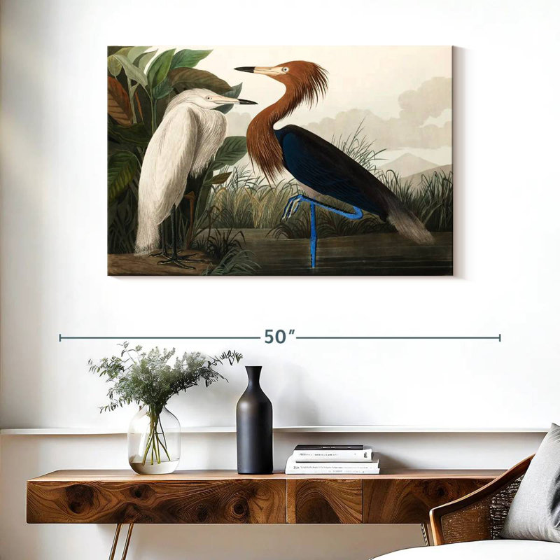 Brampt Purple Heron, 26" H x 39" W