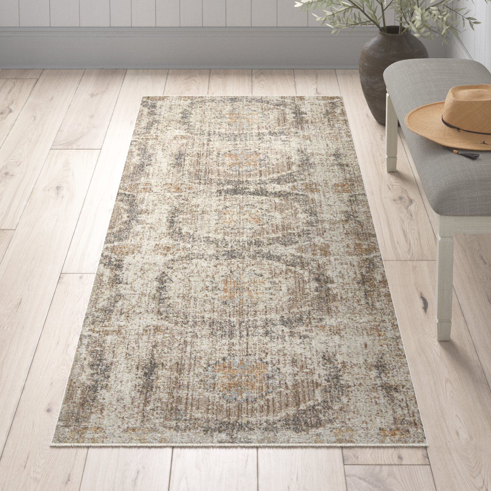 Tatiana Gray Rug, Runner 3' x 8'