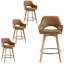Tabouret de comptoir pivotant en simili cuir Ashwell-131199345