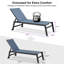 Ensemble de 2 chaises longues d'extérieur Latitude Run® avec cadre en aluminium et roues de piscine faciles à déplacer pour la table d'appoint-2048837611