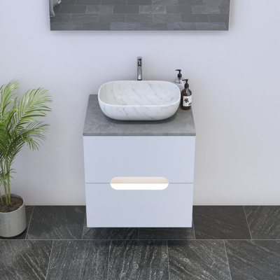 Meuble-lavabo simple 23,6 po avec plateau Kashden