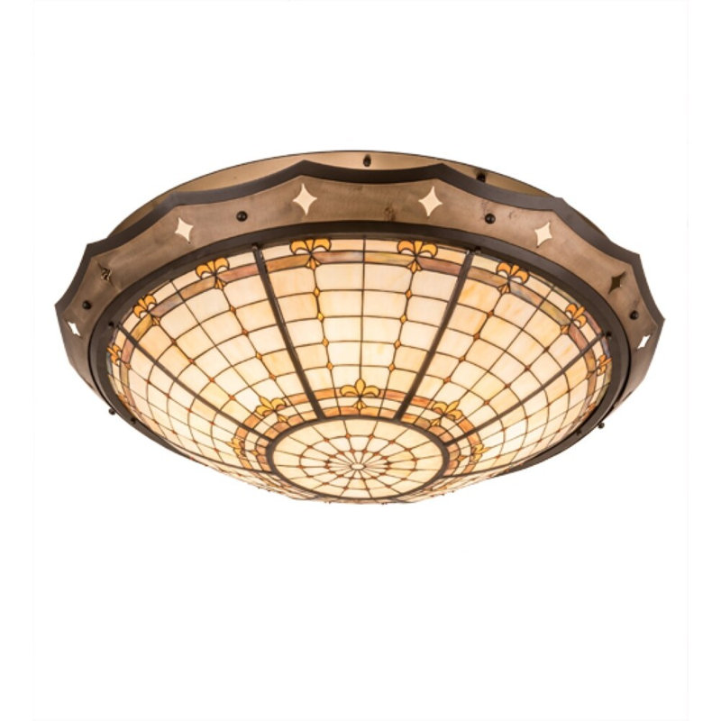 Fleur-de-Lite 8 - Light Semi Flush Mount