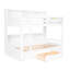 Lit superposé simple blanc avec tablettes intégrées et tiroir de rangement, bois de pin pour une étagère blanche, taille, lit, tablettes, bois, confortable