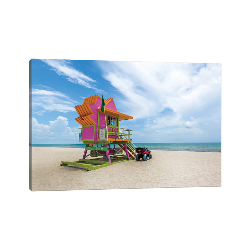 Miami Beach Summer Feeling by Melanie Viola - Wrapped Canvas Print, 101.6 cm H x 66.04 cm W x 3.175 cm D