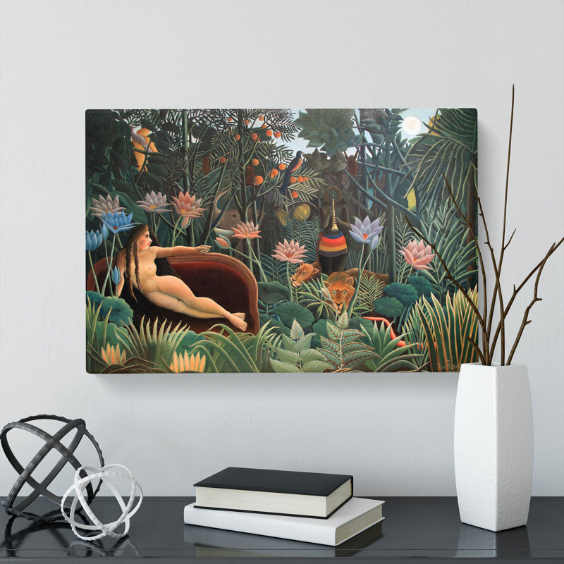 The Dream by Henri Rousseau - Wrapped Canvas Painting, 50cm H x 76cm W x 3cm D