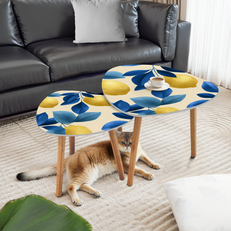 Ensemble de 2 tables basses gigognes Triangle
