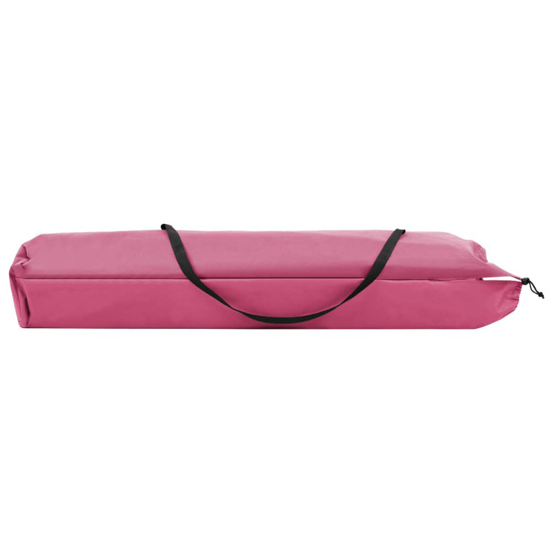 Bess Two Person Folding Sun Lounger Cot, Pink, 17.3" H x 76.4" W x 48.8" D