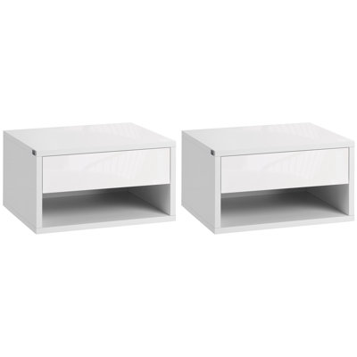 37cm W Engineered Wood Bedside Table