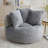 Large Padding Bean Bag With 3 Pillows & Stripes, Corduroy Fabric Chair with Filler, 5 Colors, Stuffed Accent Sofa Lounge Floor Sofa for Gaming, Reading-1453353091