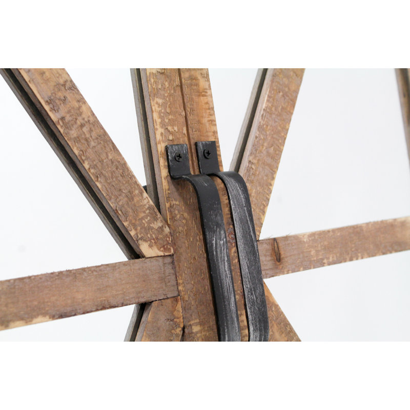 Miroir mural en bois de porte de grange de style campagnard Walker