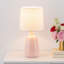 Lampe de table en céramique verte de 47 cm (18,5 po), abat-jour en tissu blanc-753914534