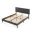 Cambril 38 inch Upholstered Platform Bed Frame with Sustainable Bamboo Slats-75227868