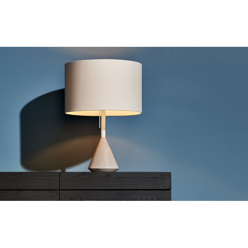 Flask Table Lamp, Whitewashed Ash