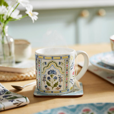 Boho Floral New Bone China Coffee Mug