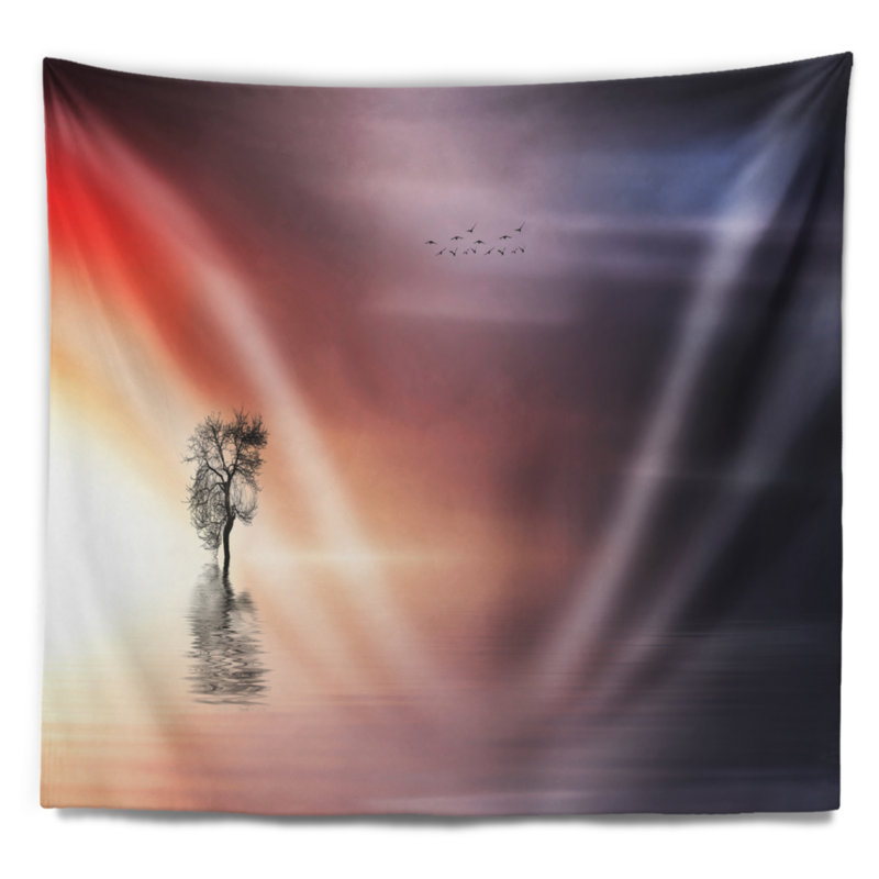 Tapisserie «Lonely Tree and Birds», H 50 po x l 60 po