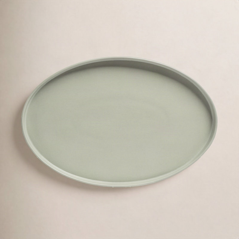 Over&Back Stackable Oval Serving Platter, Green