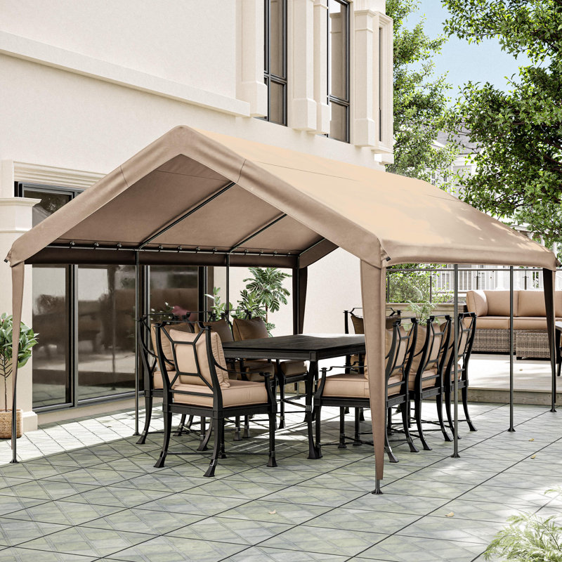 Abri d'auto 12 x 20 pi, housse de remplacement pour abri d'auto (toit non inclus), Sable