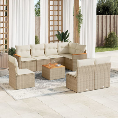 Ensemble de canapé de jardin Vidaxl beige
