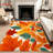 Autumn Maple Leaf Area Rug, Vibrant Fall Colors, Machine Washable Non Slip, Indoor Decor for Living Room Bedroom Entryway Front Door Kitchen Balcony Apartment Cozy Home-129036991