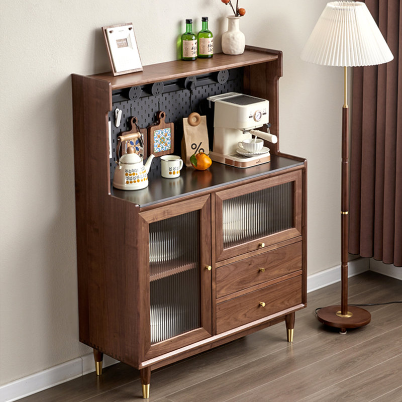Walnut Solid Wood Sideboard, 53.15" H x 31.5" W x 15.75" D