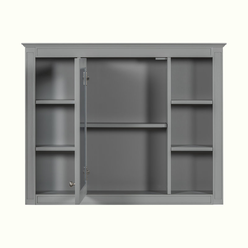Armoire de rangement murale pour salle de bain, Gris