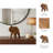 Exquisite Handcrafted Mango Wood Elephant Figurine in Natural Brown, Perfect for Home Decor-216728010