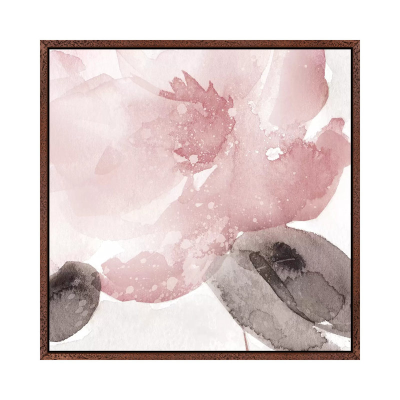 Blush Bloom I by Carol Robinson - Print on Canvas, 66.04 cm H x 66.04 cm W, Classic Brown Wood Framed