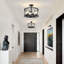 Luminaire de plafond semi-encastré à 6 lumières avec abat-jour en verre transparent Glenisle