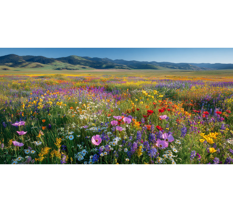 Art mural sur toile Golden Valley Meadow, H 27,5 po x l 55 po x P 1,5 po