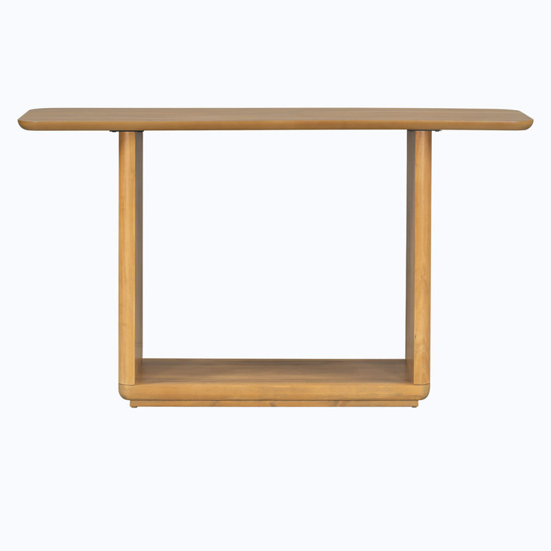 Kempf Minimalist Curved Corners Console Table, Brown
