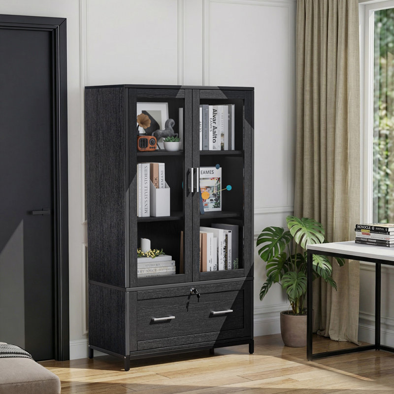 Classeur de 29,53 po de largeur Miesner, Noir