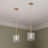 Allenhurst 60 Watt 1-Light Geometric Pendant Light with Clear Rippled Glass Shade-1985649922-1985649925
