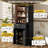 Tall Bathroom Storage Cabinet With Tempered Glass Doors – Modern Freestanding Linen Tower With Adjustable Shelves & Drawer, Soft-Close Design-1523796423