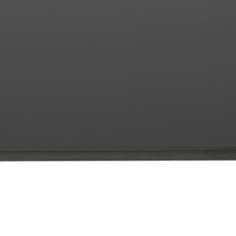 2 Piece Glass Floating Shelf, Silver / Black