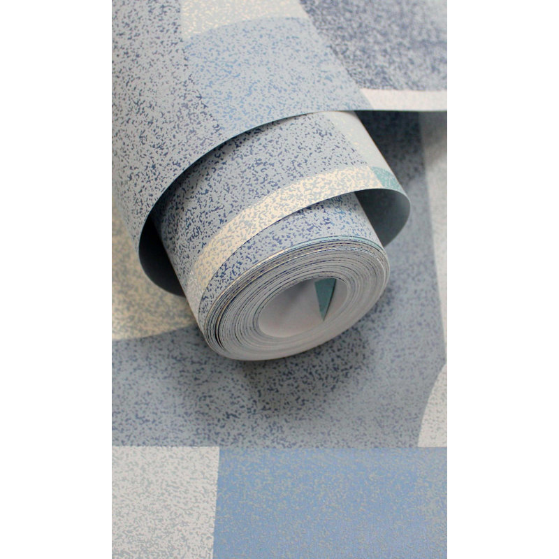 Rouleau de papier peint L 33 pi x l 21 po Edin, Bleu