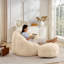 Fauteuil à billes et méridienne avec repose-pieds 3 en 1 46 po Elaine -365410646