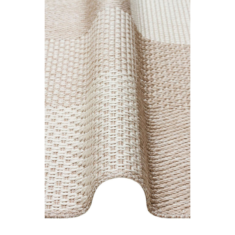 Tapis tissé à plat de qualité supérieure, 100% coton, 79,0 po x 114,2 po | Sans velours, 3,5 lb / m² | Lavable à la machine à 86 ° F, facile d'entretien | Couleur beige élégante, parfaite pour le salon et la chambre à coucher, design doux et durable
