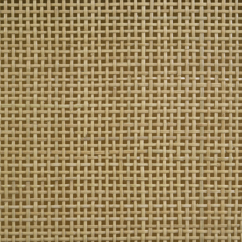 Meuble télé Cirilla Rattan Cane, Noir / brun