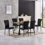 Velvet Upholstered Dining Chair Set High Back-1288739953