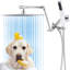 Pomme de douche double tout en métal-86665240