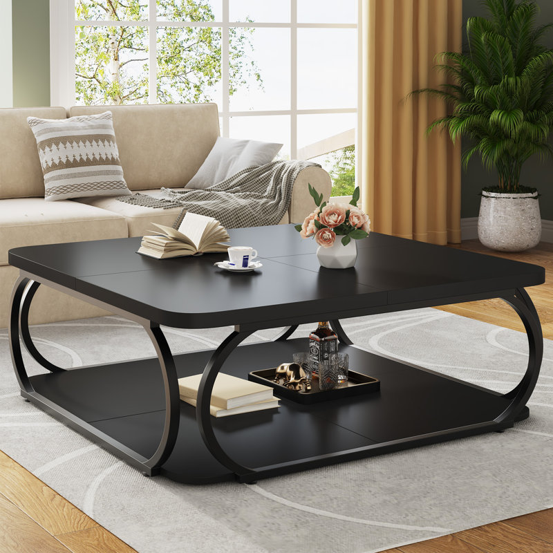 Joliyah Square Coffee Table, Black