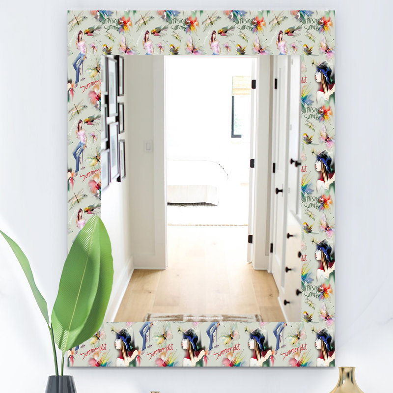 Miroir mural summervibes fille doux, H 24 po x l 32 po