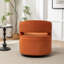 Fauteuil demi-tonneau pivotant en velours de 27,6 po Fumiyo-1921688361