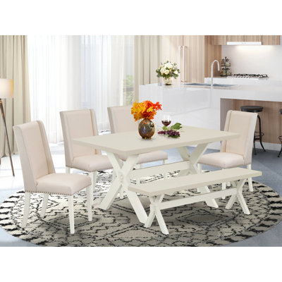 6 - Person Solid Wood Dining Set