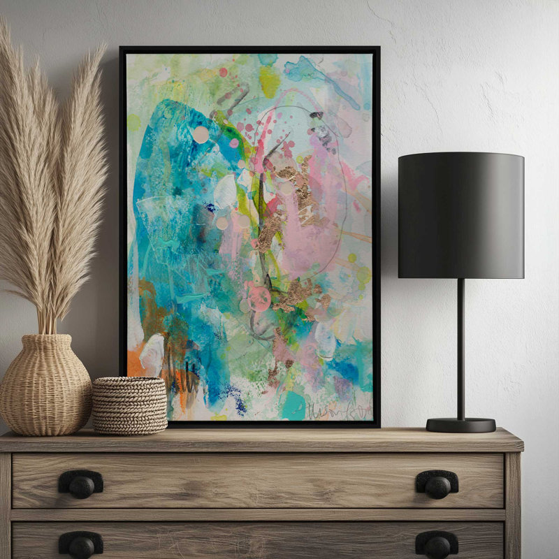 «Glory Abstracts VI» par Allison Ford, reproduction d'art sur toile, Impression dans un cadre flottant sans passe-parto, Doré