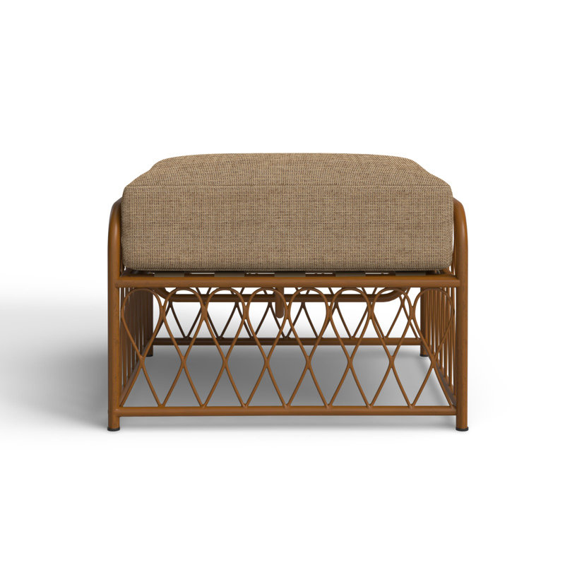 Repose-pieds d'extérieur avec coussin Cane, Fife Bark Sunbrella®