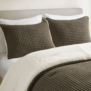 Waffle Knit Chenille Comforter Set