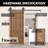 Black Rustic Spoke Wheel Design Single Track Non-Bypass One Door Hardware Kit ( Door Not Included)-1023496132